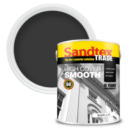 Sandtex Trade Highcover Smooth Black 5L
