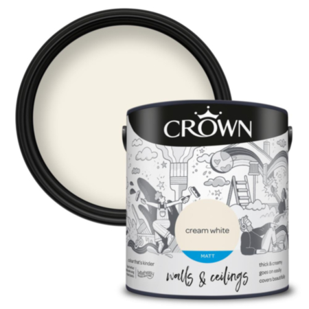 Crown Matt Emulsion Cream White 2.5L