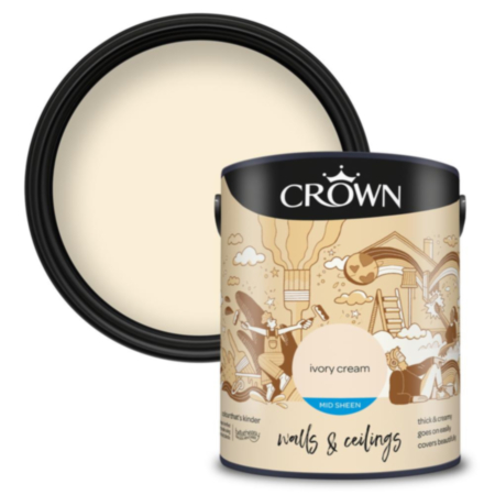 Crown Matt Emulsion Ivory Cream 5L