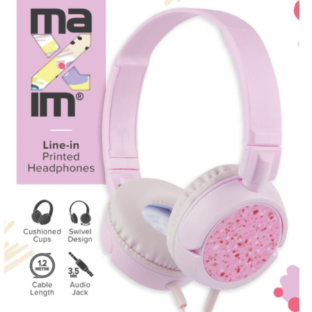Maxim Line In Headphone Pink 