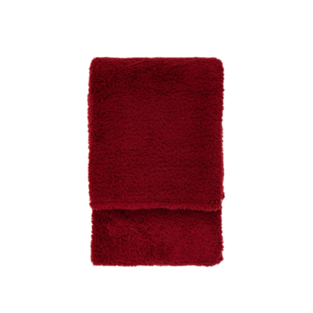 Kilburn Teddy Fleece Throw Merlot 1300 x 1800mm