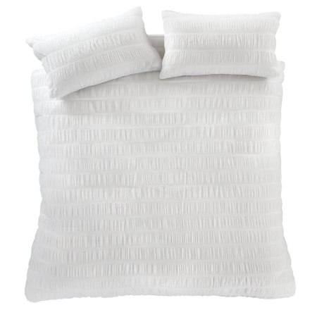Catherine Lansfield Seersucker Duvet Cover Set