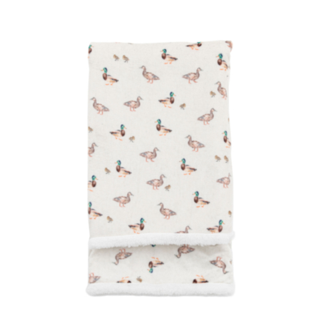 Watercolour Kilburn Duck Sherpa Fleece 1400 x 1700mm