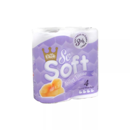 Little Duck Toilet Roll 3 Ply - 4 Pack