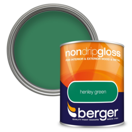 Berger Non Drip Gloss Paint - Henley Green (750ml)
