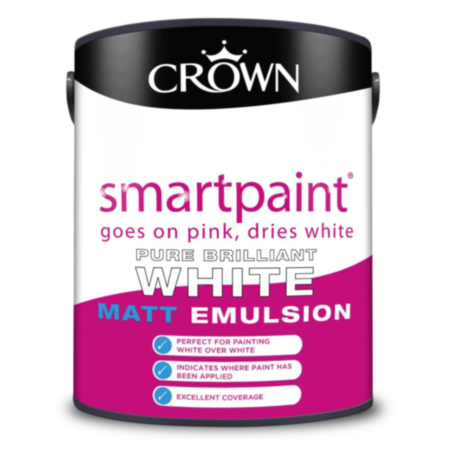 Crown Smartpaint Matt Emul Brilliant White 5L