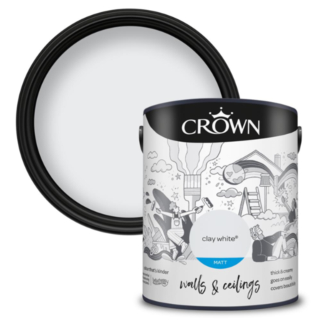 Crown Matt Emulsion Clay White 5L