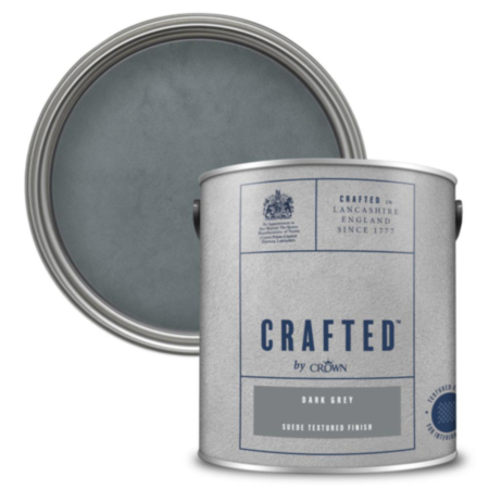 Crown Crafted Suede Textured Dark Grey 2.5L