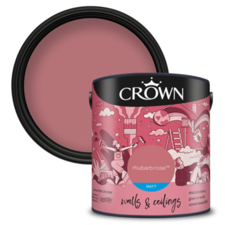 Crown Matt Emulsion Rhubarb Rose 2.5L