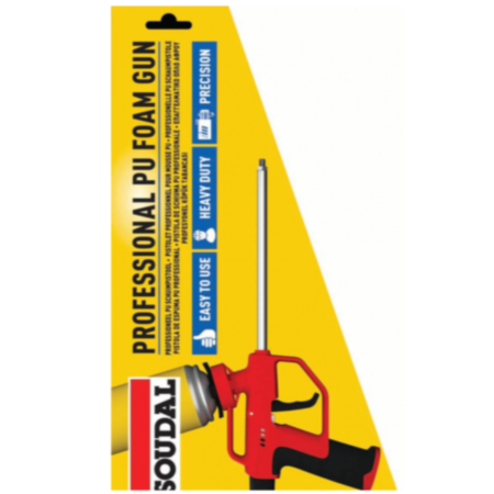 Soudal Red Pu Foam Gun - Four Way Flow Control