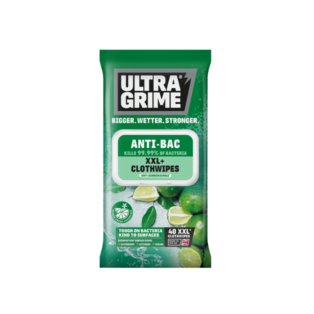 UltraGrime Anti-Bac XXL+ Clothwipes 40 Pack