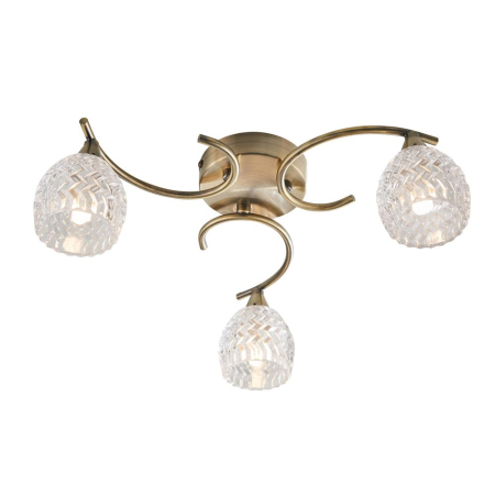 Boyer Semi Flush  3 Light - Antique Brass