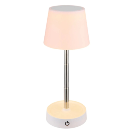 Carlos Rechargable Portable LED Lamp - White