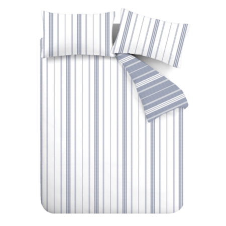 Catherine Lansfield | Harbour Blue Stripe Duvet Set