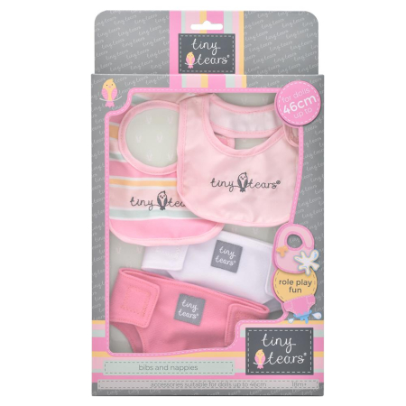 Tiny Tears Doll Bibs & Nappies 