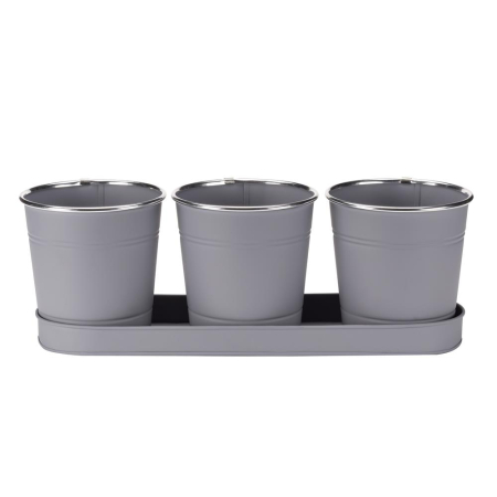 Windowsill Herb Pots - Slate