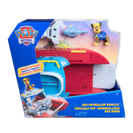 PAW Patrol™ Search & Rescue Sea Patroller Vehicle - Chase & Shark Figure