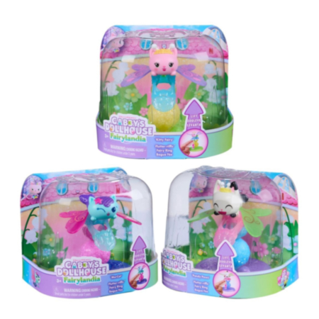 Gabby's Dollhouse Fairylandia | Kitty Fairy Flutter-riffic™ Fairy Ring (Assorted) Gabby's Dollhouse Fairylandia | Kitty Fairy Flutter-riffic™ Fairy Ring (Assorted)