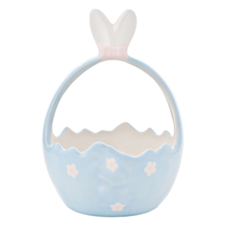 Eggs-traordinary Blue Basket with Bunny Ears