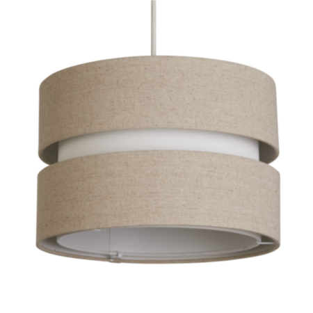 Lighting Collection 2 Tone Linen 30cm Gap Tier Drum