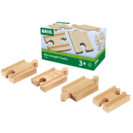 BRIO® Mini Straight Tracks 54mm