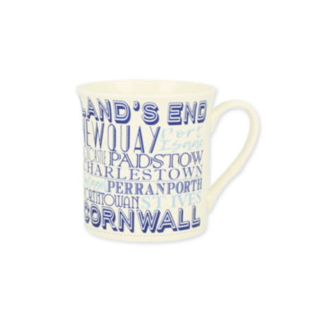 Cornwall Typographic Mug