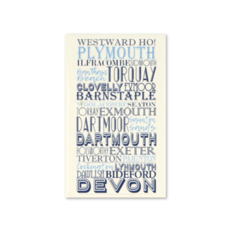 Devon Typographic Printed Magnet
