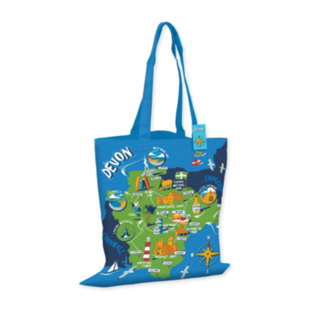 Devon Map Tote Bag