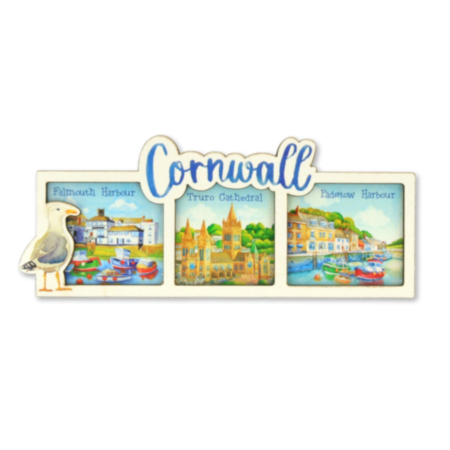 Cornwall Illustration Magnet - Blue