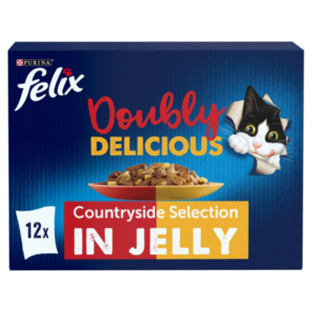 Felix Doubly Delicious Countryside Selection in Jelly Wet Cat Food 12x100g
