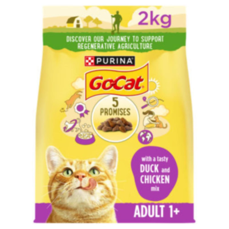 Go-Cat Duck And Chicken Mix Dry Cat Food 2kg