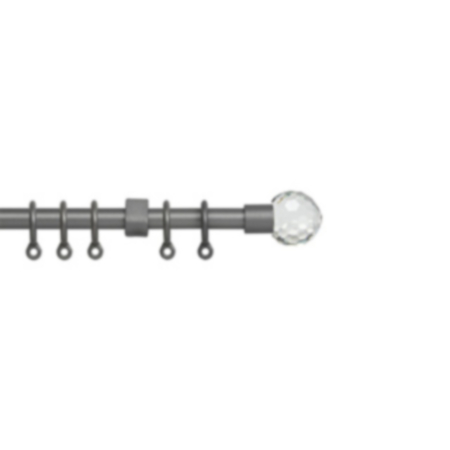 Simply Acrylic Ball Extendable Pole - Silver (150-280cm)