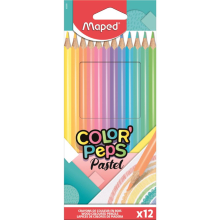 Color'Peps Pastel Colour Pencils X 12 