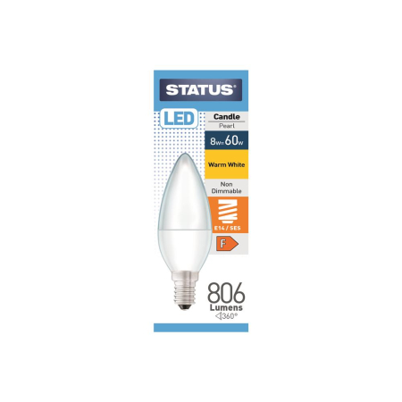 Status 60w LED Candle SES Warm White Bulb