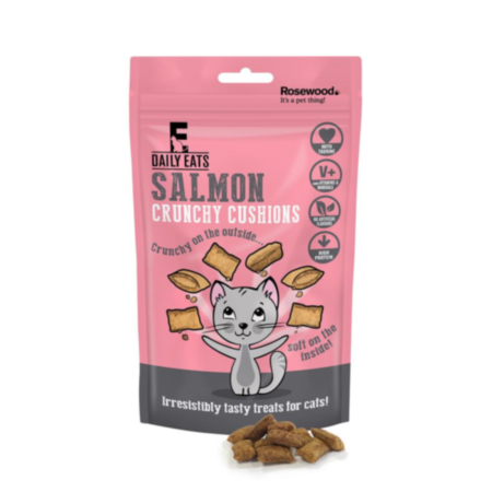 Salmon Crunchy Cushions For Cats 60g