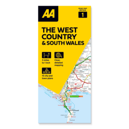 AA Road Map | Britain: 1 - The West Country & South Wales