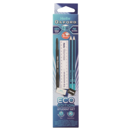 Helix Oxford Eco Student Stationery Set - Blue