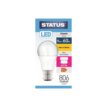 Status 60w LED Bayonet Cap Pearl Warm White Bulb