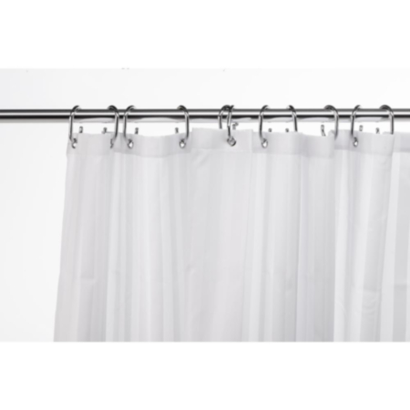 Shower Curtain Woven Stripe Wh