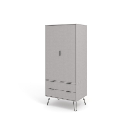 Augusta Grey 2 Door 2 Drawer Wardrobe