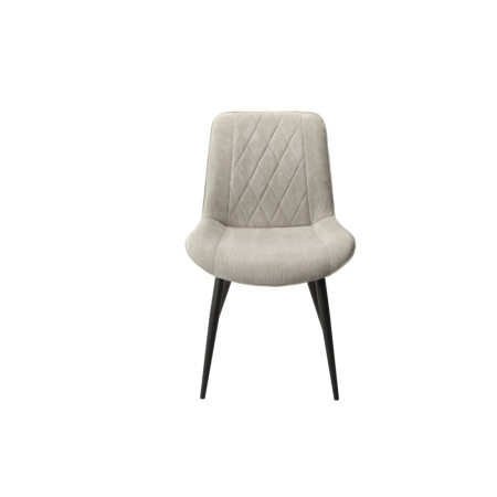 Aspen Diamond Stitch Grey Cord Dining Chair (Pair)