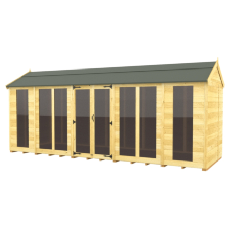 DIY Sheds | 18ft x 8ft Apex Summer House (Full Height Window)