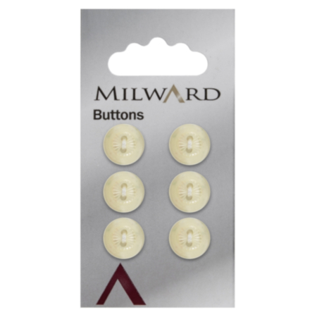 Milward Carded Buttons | 12mm -  Pack of 6 (Code E)