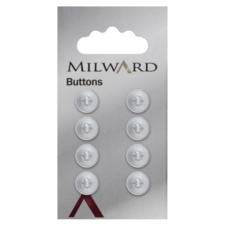 Milward Carded Buttons | 10mm -  Pack of 8 (Code A)