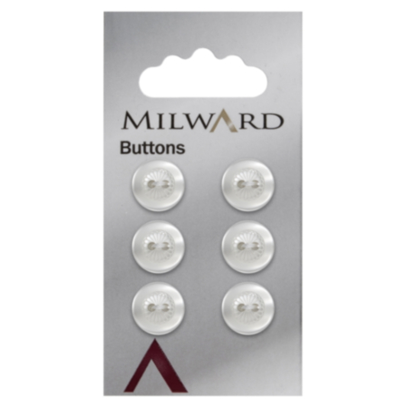 Milward Carded Buttons | 12mm -  Pack of 6 (Code E)