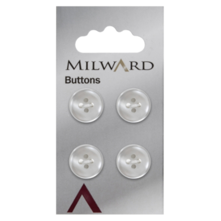 Milward Carded Buttons | 15mm -  Pack of 4 (Code C)