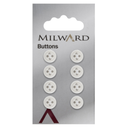 Milward Carded Buttons | 9mm -  Pack of 8 (Code C)