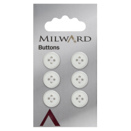 Milward Carded Buttons | 12mm -  Pack of 6 (Code C)