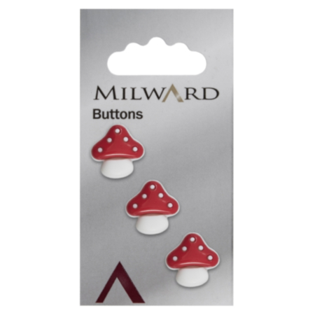 Milward Carded Buttons | 15mm -  Pack of 3 (Code D)