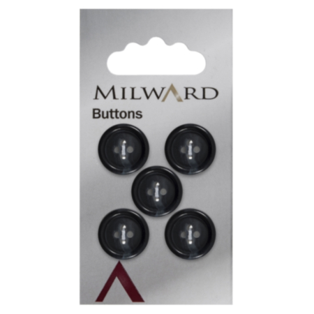 Milward Carded Buttons | 15mm -  Pack of 5 (Code F)
